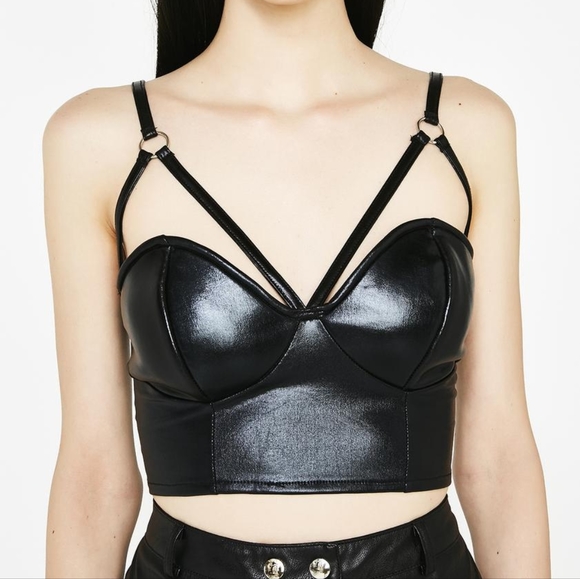 ANTIbrand Vinyl Harness Bralette Bustier - Picture 5 of 5